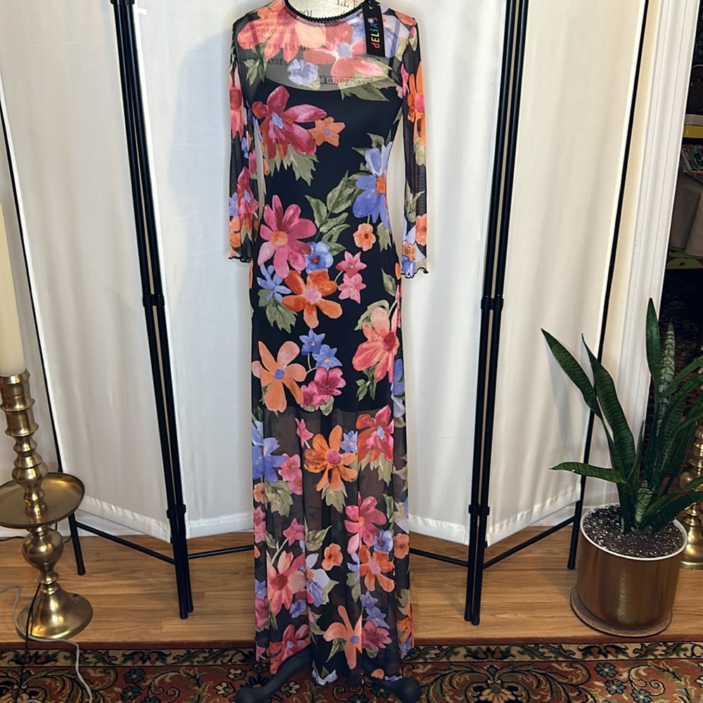NWT Dolls Kill dELiA*s Mesh Maxi Dress Set